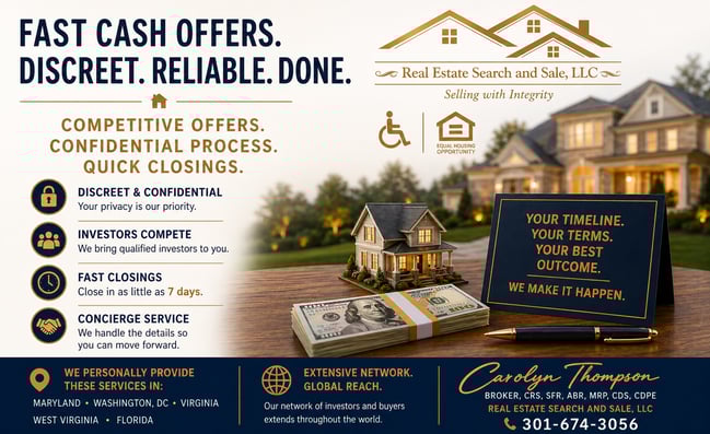 Fast Cash Offer Maryland Washington DC Virginia West Virginia Florida